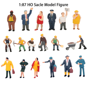 QS卸売人気キッズギフト玩具6PCS1: 87 HOスケールミニチュア各種フォームPVC鉄道労働者人物フィギュアセットモデル玩具