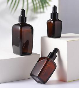 20毫升50毫升100毫升方形精装瓶琥珀色玻璃滴管精油瓶 - Product Image 6