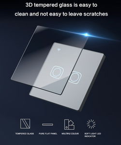 Boente-Interruptor táctil de 86x86mm, Control multifuncional, compatible con Alexa, Google Home, UK, EU, enchufe de pared de vidrio eléctrico con Wifi - Product Image 3