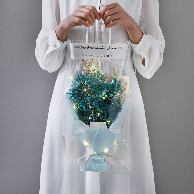 Nueva alta con luz Estrella Azul Cadena bolsa de regalo gree