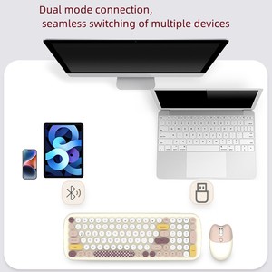 Combo de teclado y ratón inalámbricos MOFII 2,4G Juego de teclado y ratón inalámbrico de modo dual para ordenador Pad Notebook Office - Product Image 2