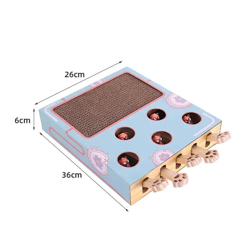 Cat Scratching Board Ground Mouse Toy Interactive Play Pet Cat Grinding Paws Toys for Cats Scratcher cartone