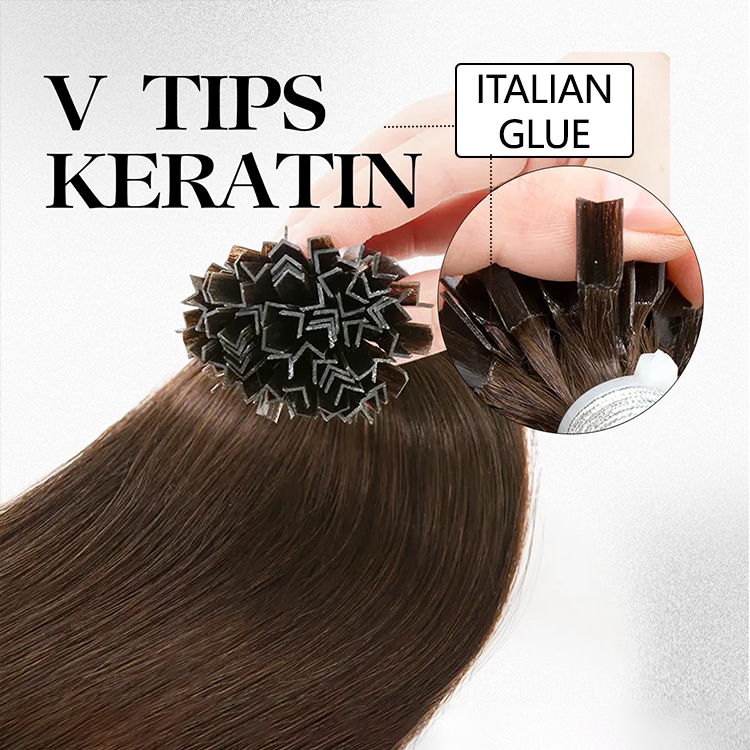 Extension de cheveux en V