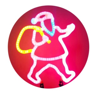オリジナルデザインクリスマスCOB <span class=keywords><strong>LED</strong></span>チップサンタクロース鹿の木スターハートベル祭り電球光源供給