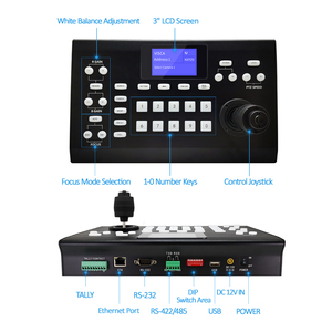 Mando a distancia universal para transmisión en directo por USB, consola PTZ 3D O nvif, sistema de cámara IP, mando POE
