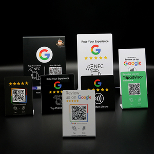 NTAG 213/215/216 kontaktlose QR-Code und NFC-Tag PVC Google-Bewertungen NFC-Menüständer - Product Image 1