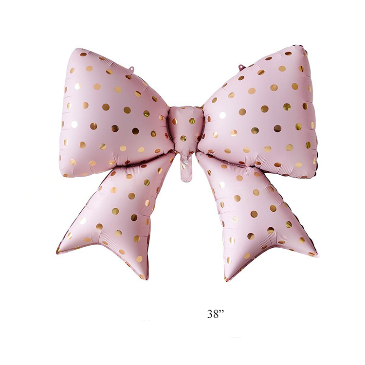 Pink Polka Dot Bow Balloon