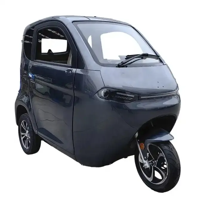 Triciclo elétrico totalmente fechado para adultos, scooter elétrica 3000w com bateria de chumbo-ácido, mini carro elétrico para adultos