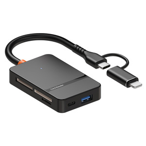 2024新畅销书8合1 USB 3.0集线器适配器，适用于电话计算机数字SD/TF/MS/cf卡USB闪存盘扩展卡读卡器 - Product Image 1