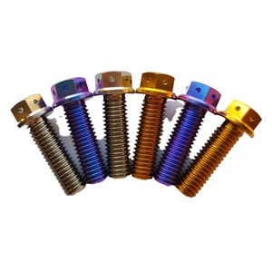 高强度定制六角法兰GR5 Ti-6al-4v钛紧固件钛螺栓摩托车用钛螺钉 - Product Image 6