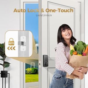 Keyless Entry Smart Lock 100 Code 16 Anti-Peeping-Passwort Elektronische Tastatur Riegel Einfache Installation Zink-Alarm mit niedriger Batterie - Product Image 4