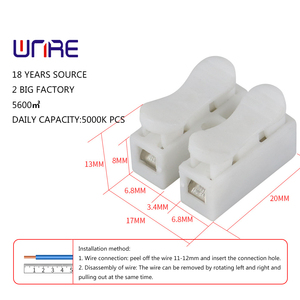 快速电线电缆连接器弹簧拼接接线连接器推入式接线端子块 - Product Image 6