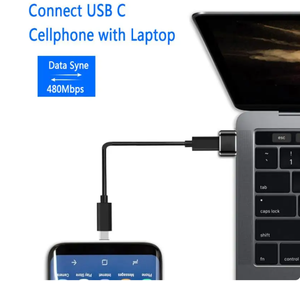 C型母到USB2.0公适配器转换器连接器，用于电脑笔记本电脑USB转换器PD充电电缆适配器