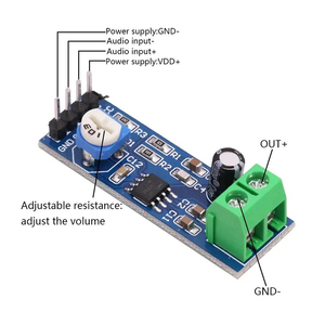 LM386 Audio Power Amplifier <strong>Module</strong> 5V-12V <strong>Input</strong> 200 Times Gain Amplifier Board Mono Power Amplifier - Product Image 2