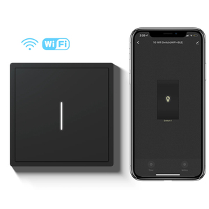 MVAVA工厂来样定做现代电脑材料触摸1组2路按钮电动图雅Wifi紫蜂灯家居墙智能开关 - Product Image 1
