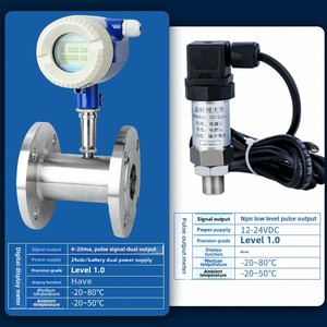 Smart Stainless Steel Turbine <strong>Flow</strong> Meter 4-20Mars485 Signal 24V <strong>Pulse</strong> <strong>Output</strong> Water Liquid Oil <strong>Sensor</strong> LCD Display OEM - Product Image 3
