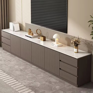 Tùy Chỉnh Toàn Bộ Nhà Hiện Đại Được Thiết Kế Đồ Nội Thất Phòng Khách Thiết Lập Bao Gồm Gỗ Giao Diện Điều Khiển Bảng Lưu Trữ Tủ LED TV Tầng Đứng - Product Image 1