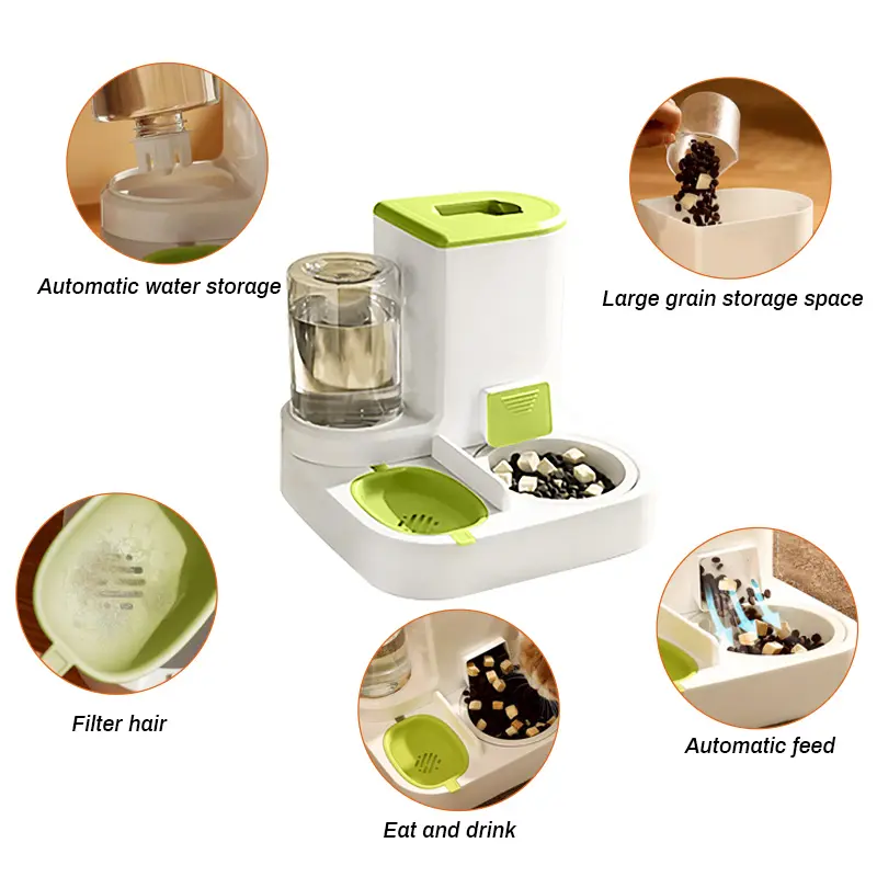 Distributeur d'eau alimentaire 2 en 1 Distributeur d'eau automatique pour chats et chiens