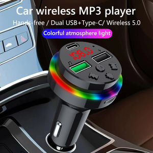 Xlintek F16 QC3.0 25w调频发射机车载BT 5.0免提车载套件tf卡u盘播放车载充电器Mp3播放器