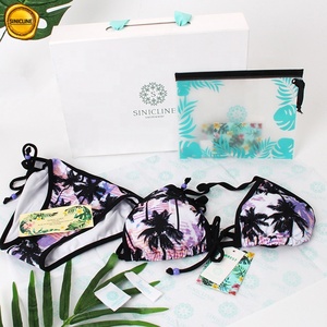 Sinicline新品全套泳装套装比基尼塑料袋，海洋设计定制