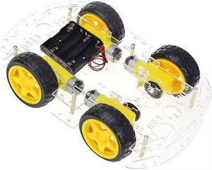 YXW 4WD kit di telaio per auto robot intelligente con motore a velocità TT scatola batteria e viti per Arduino puzzle kit auto giocattolo - Product Image 2