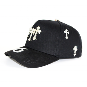 Tùy chỉnh gorras mềm phong cách bông da lộn vành mũ satin lót veracap Mũ bóng rổ màu đen được trang bị Mũ bóng chày thiết kế - Product Image 5