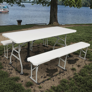 Bán Buôn 6ft HDPE Hình Chữ Nhật Ngoài Trời Gấp Bảng Nhiệm Vụ Nặng Nề Di Động Không Thấm Nước Trọng Lượng Nhẹ Dã Ngoại Tổ Chức Sự Kiện Vườn Sân - Product Image 5