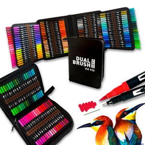 ชุดปากกามาร์กเกอร์สีปลายสองด้านปากกามาร์กเกอร์สีปลายสองด้านพร้อมหัวหัวปากกา120วัสดุพลาสติกขนาด60 72 100 - Product Image 2