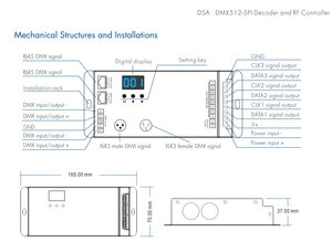 SKYDANCE DSA <strong>DMX512</strong> to SPI Converter <strong>Decoder</strong> SPI <strong>Output</strong> DMX Receiver and RF Controller Dimming Control - Product Image 5