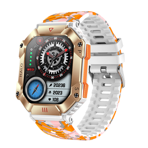 Supporta la funzione di bussola a pressione barometrica dell'altitudine funzione di chiamata per la composizione dell'orologio intelligente all'aperto 4 mini giochi integrati - Product Image 6