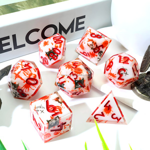 Bộ xúc xắc nhựa RPG tối, Nguyền Rủa con xúc xắc đa diện đẫm máu cho ngục tối và rồng nhập vai nham hiểm Game-L6 chơi - Product Image 2