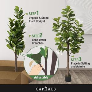 Yapay bitkiler, yapay Banyan, yapay keman yaprağı, incir ağacı, çeşitli stilleri, keman yaprağı ağacını taklit ediyor. - Product Image 3