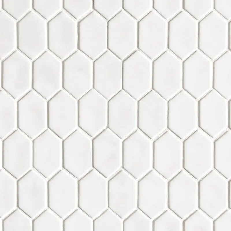 Azulejo de mosaico de vidrio reciclado Sunwings | Stock en EE. UU. | Mosaicos de aspecto de mármol piquete blanco Azulejo de pared y piso