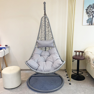 Đồ Nội Thất Bằng Mây Ghế Đu Đưa Sân Trong, Võng Đu Đưa Sân Vườn Ngoài Trời, Ghế Đu Đưa Bằng Liễu Gai Ghế Đu Đưa Có Chân Đế C Và Đệm - Product Image 4