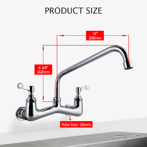 Maxsen thương mại vòi gốm Đĩa tương đương thương mại bồn rửa nhà bếp Vòi treo tường thương mại vòi với 12 "vòi - Product Image 4