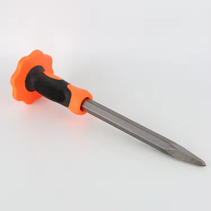 Electroplated High Carbon Steel Wood Working <strong>Chisel</strong> Stone Brick <strong>Masonry</strong> Cold <strong>Chisel</strong> with Plum Blossom Two-color Handle - Product Image 3