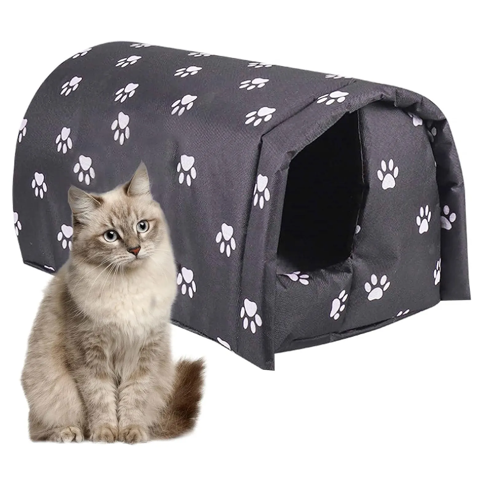 Resistente alle intemperie Outdoor Cat Shelter Multiple Cats House accogliente Pet Cave Bed Dog Winter Wild Animal Stray Cat House Outdoor Waterproof