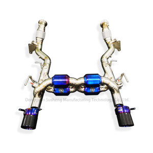 แข่งรถระบบท่อไทเทเนียมท่อไอเสียวาล์วสูญญากาศท่อไอเสีย catback สำหรับ F8 Ferrari - Product Image 1