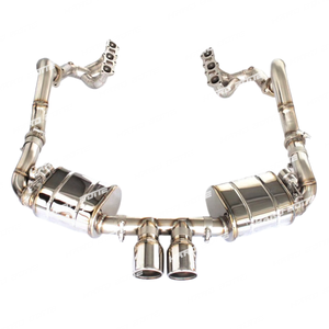 High Performance Racing Valved Exhaust Pipes with <strong>Header</strong> for Porsche Cayman Boxster 987 987.2 2.7 2.9 <strong>3.4</strong> 08-12 Exhaust System - Product Image 1
