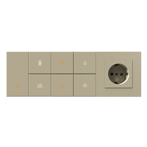 <span class=keywords><strong>KNX</strong></span> akıllı otomasyon sistemi ev otel duvar akıllı anahtar siyah renk Push Button paneli 1-4 gang ab standart işık anahtarları <span class=keywords><strong>KNX</strong></span> - Product Image 3