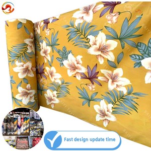 定制纺织面料100% 涤纶3d分散花印花超细纤维聚微床单面料 - Product Image 3