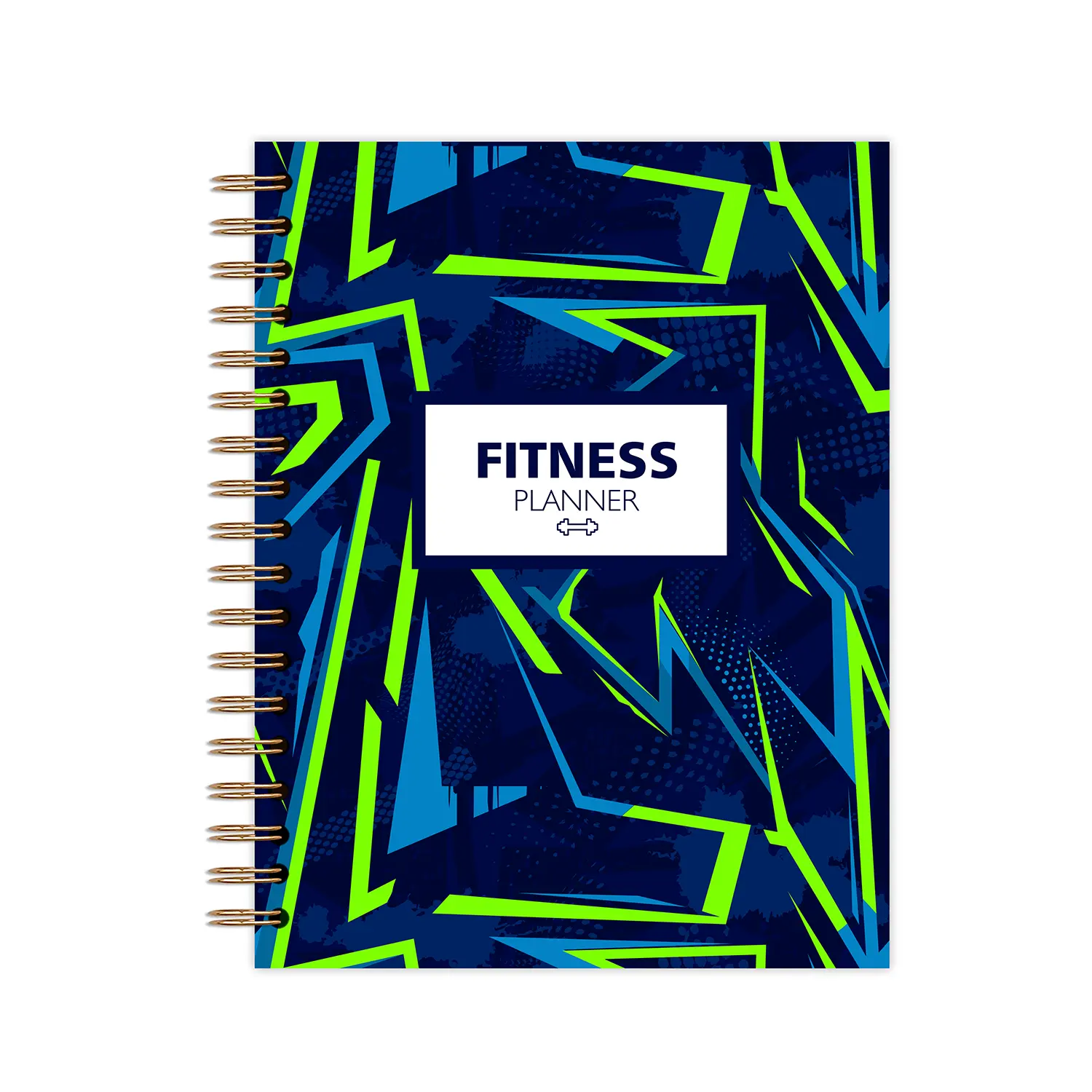 Custom Printing Workout Log Books Journal Fitness Exercise Planner Spiral Wellness Eco Notebook with Calculator