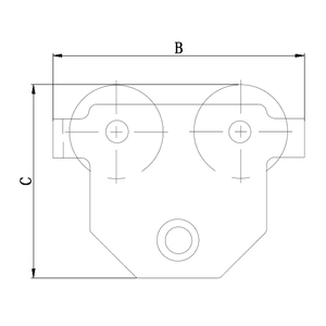 0.5t 1t 2t 3t 5tハンドプルトラックローラートロリー手動プレーントロリー