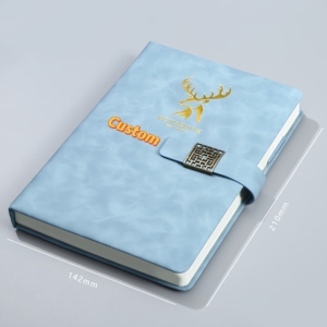Anpassbare blaue Notizbuch-Näh bindung Low MOQ Custom Service für Schul bedarf Journal Dairy Cover Innenseiten Briefpapier