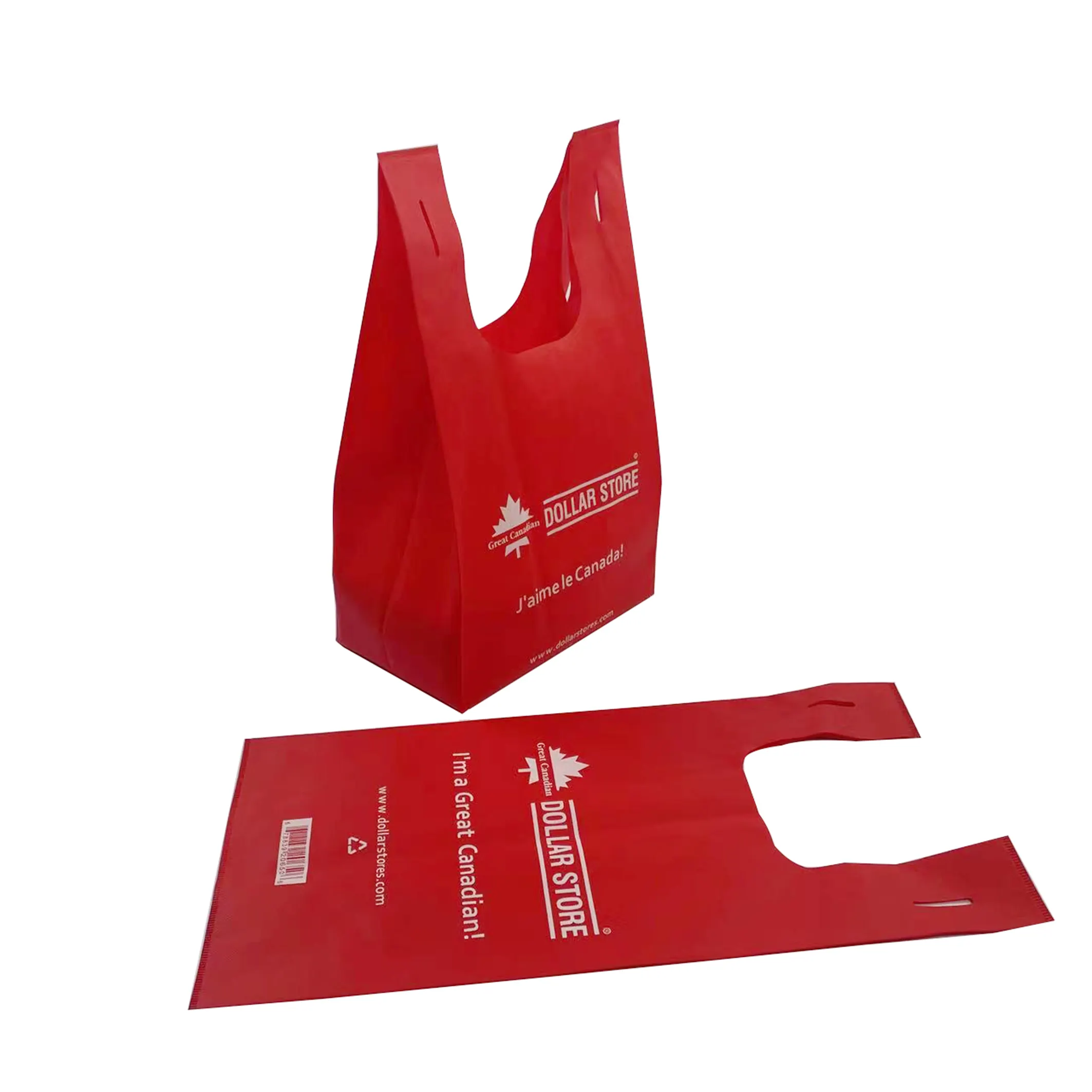 custom logo eco friendly folding reusable fabric grocery shopping non woven bags tnt bag