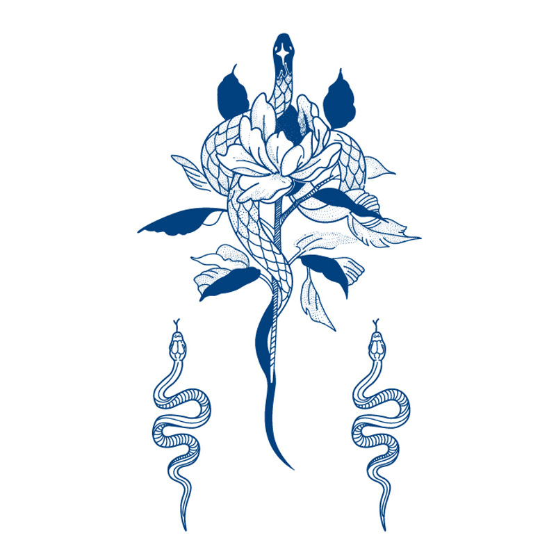 Bobine florale serpent