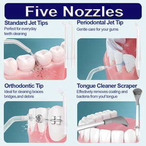 Dental <strong>Irrigator</strong> Water Flosser <strong>Oral</strong> <strong>Irrigator</strong> Dental <strong>Floss</strong> Portable Waterfloss Waterflosser Portable Electric Water Flosser IPX7 - Product Image 6