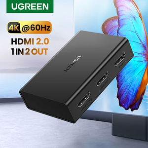 UGREEN CM569 <strong>HDMI</strong> Splitter 1 in 2 Out 4K 60Hz <strong>HDMI</strong> Compatible Splitter HDCP 2.2 3D HDR EDID <strong>HDMI</strong> Adapter for <strong>Dual</strong> Monitors