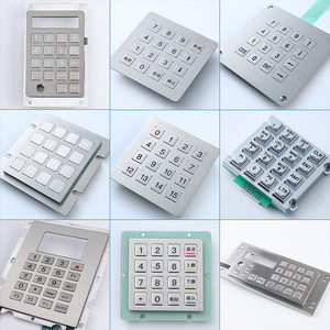 Teclado metálico de montaje en panel IP65 de acero inoxidable, 67 teclas de función, panel táctil integrado, categoría de producto, teclados, teclados - Product Image 5