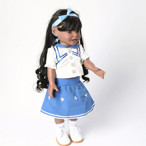 18 Inch 45Cm Da Đen Phi Cô Gái Búp Bê Mô Hình Đồ Chơi Thời Trang Phong Cách Phim Hoạt Hình Vinyl Và Nhựa Mềm Giáo Dục 1:4 Quy Mô Cho - Product Image 4